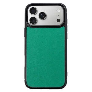 iPhone 17 Pro / Pro Max Goatskin Leather Case in Deep Green – Luxury Slim